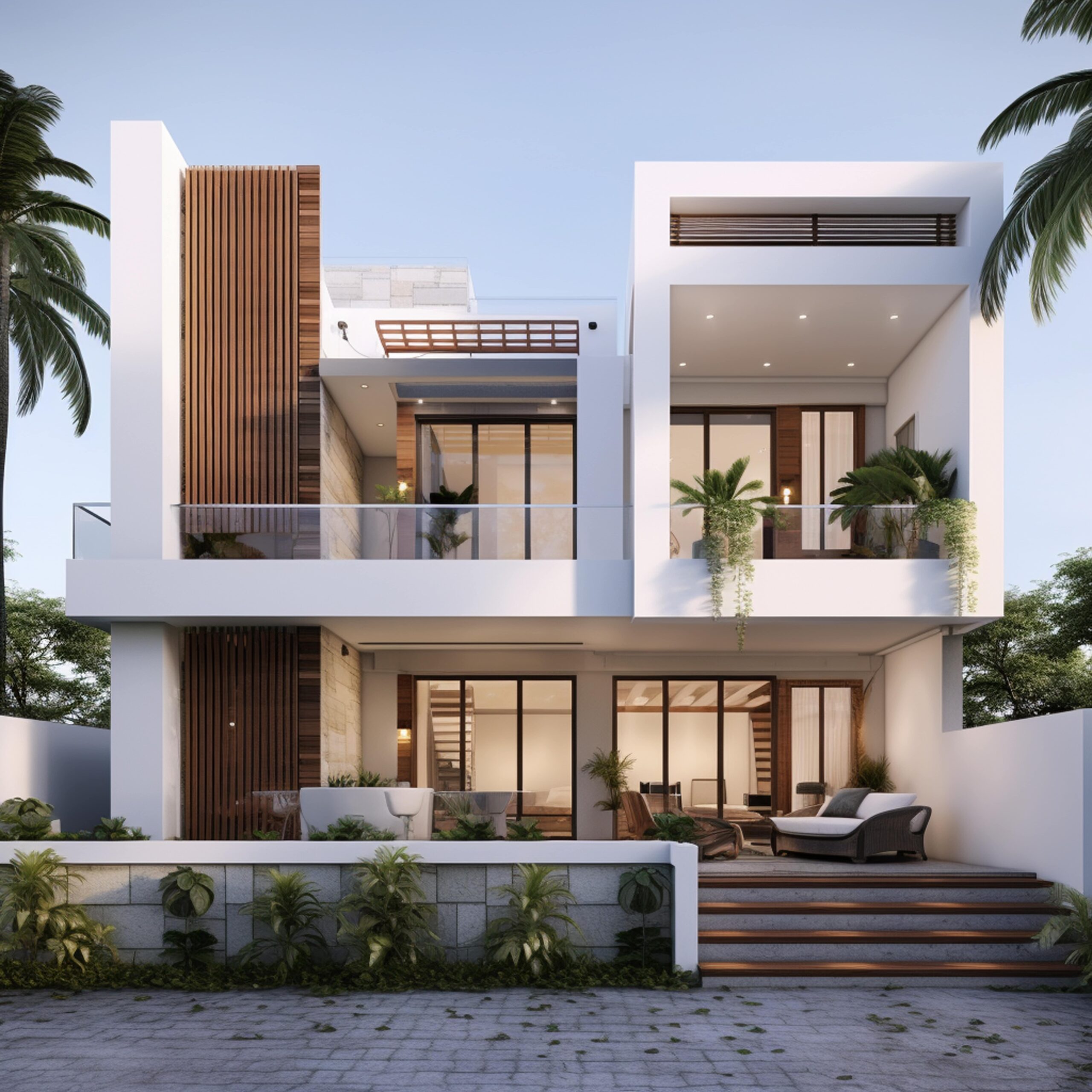 3d rendering house model min1 scaled